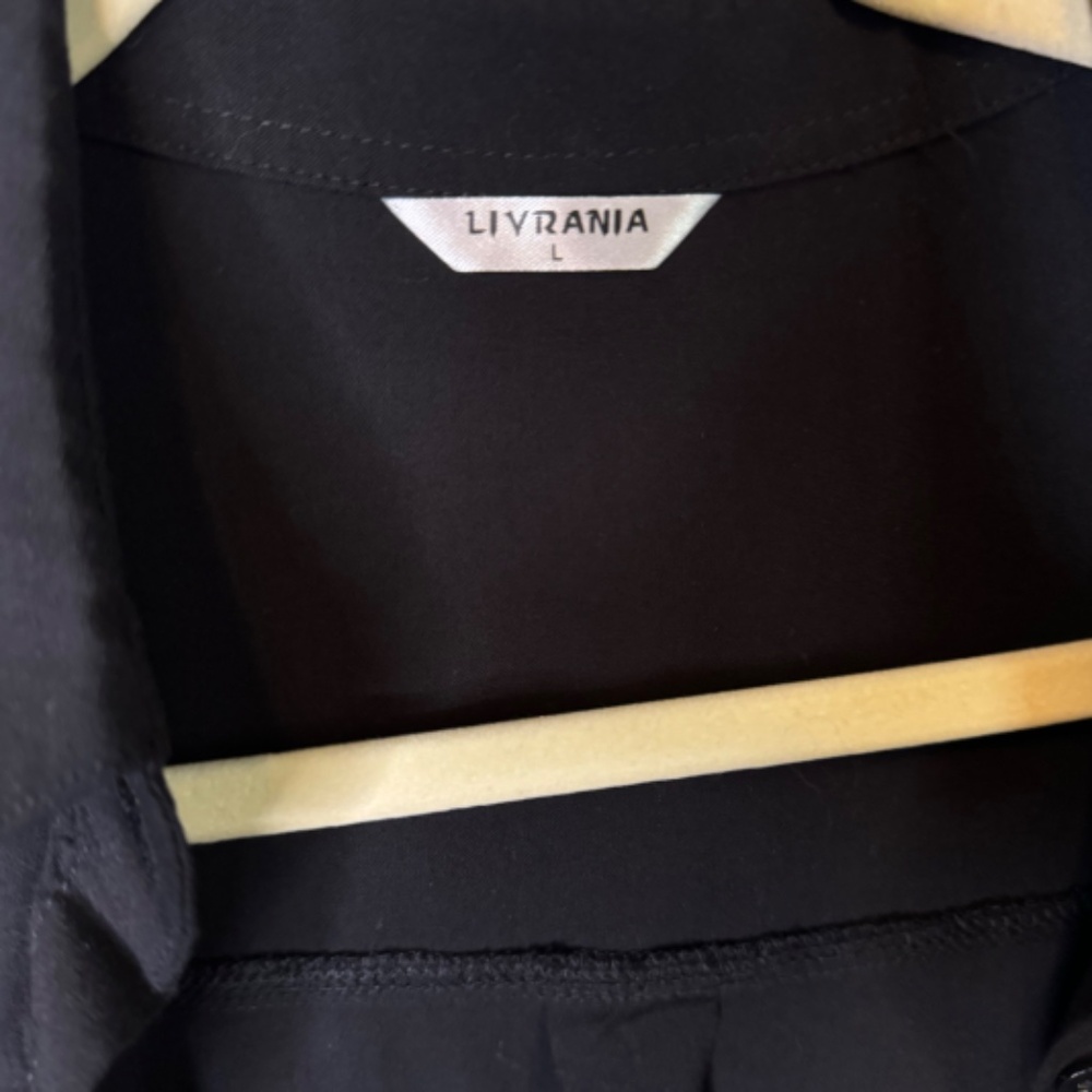 Black Button Down Blouse - image 4